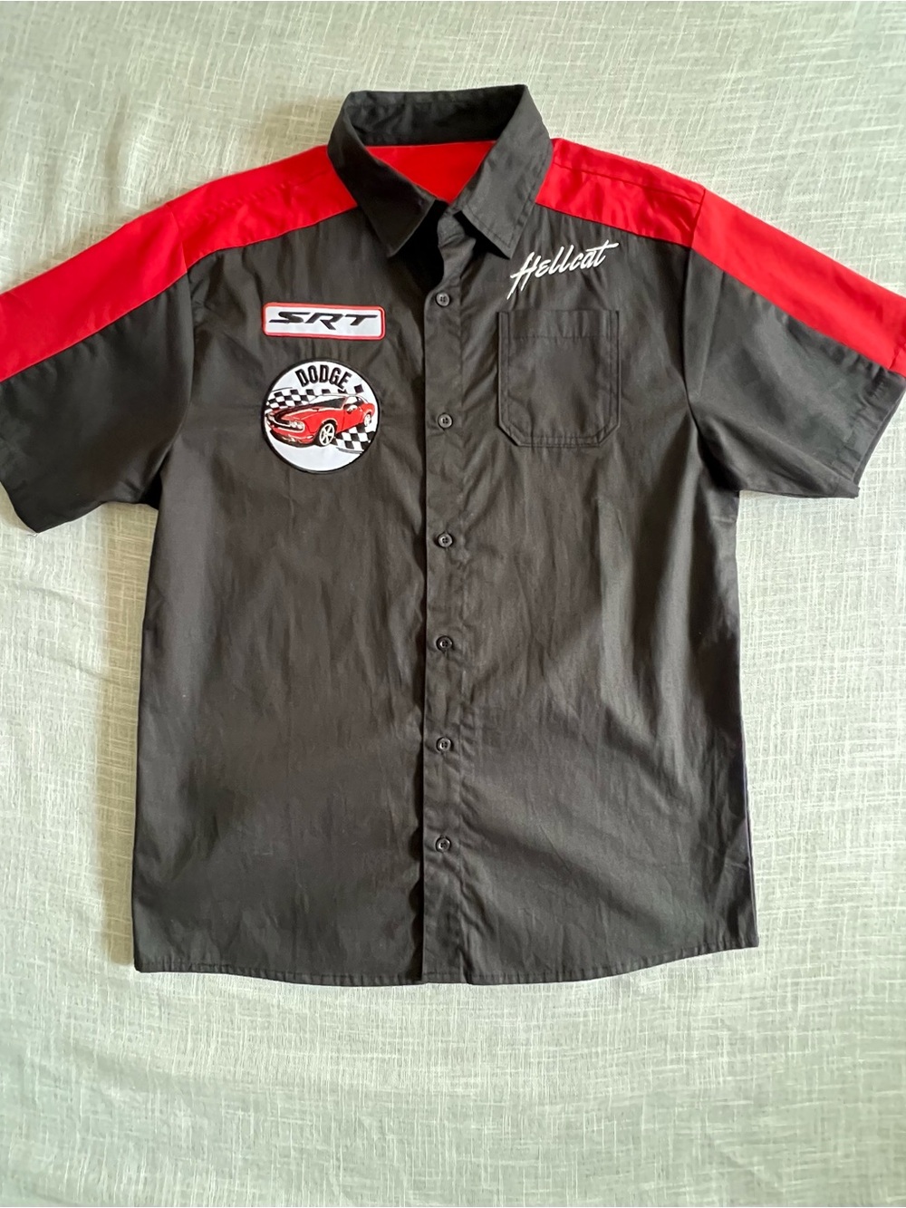 Dodge X Reason Hellcat SRT Limited Edition Logo Short-Sleeve Work Shirt